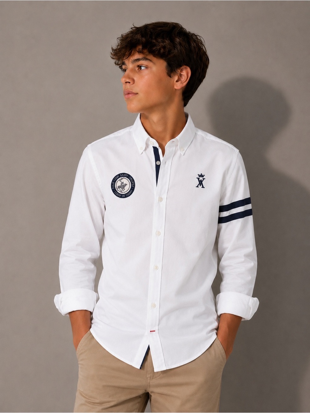 Shirt button down 14T white collection Saint Tropez Vicomte A‎ White